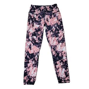 Sweaty Betty Womens Power Pocket Leggings 7/8‎ Length Size XS Tie Dye Blue Pink